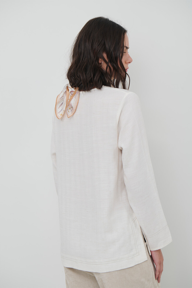 BLUSA ESCOTE V BLANCO