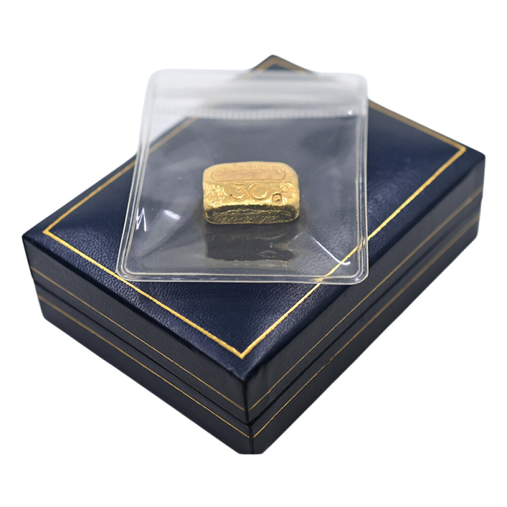 Lingote 30 gr de oro fino 999. Sellado Joyería Facello Lingote 30 gr de oro fino 999. Sellado Joyería Facello