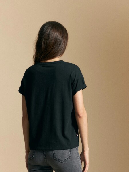 T-SHIRT ALLIE ALMENDRO NEGRO