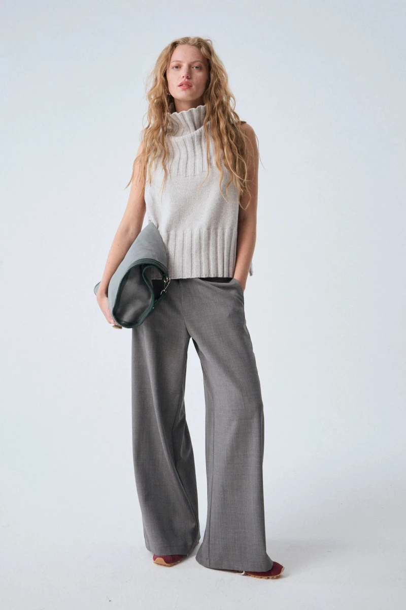 SWEATER CANELON Gris Melange