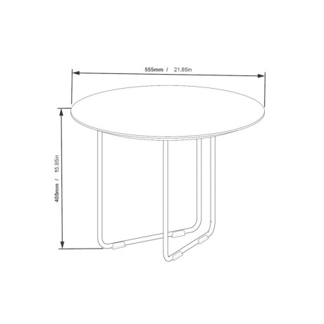 Mesa de centro Side Organic small Linea Manhattan Blanco