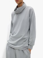 Sudadera Con Cuello Alto Y Tacto Suave gris