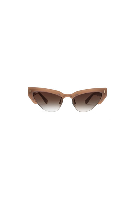 Lentes Tiwi Muse Shiny Coconut Whit Brown Gradient Lenses