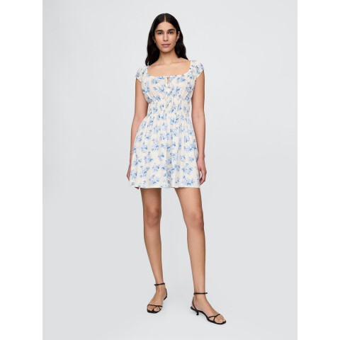 SS SMOCKED TIE MINI SP BLUE TONL FLRL SP25