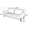 SOFA 3 CUERPOS CAPRICCIO - BOUCLE CINZA SOFA 3 CUERPOS CAPRICCIO - BOUCLE CINZA