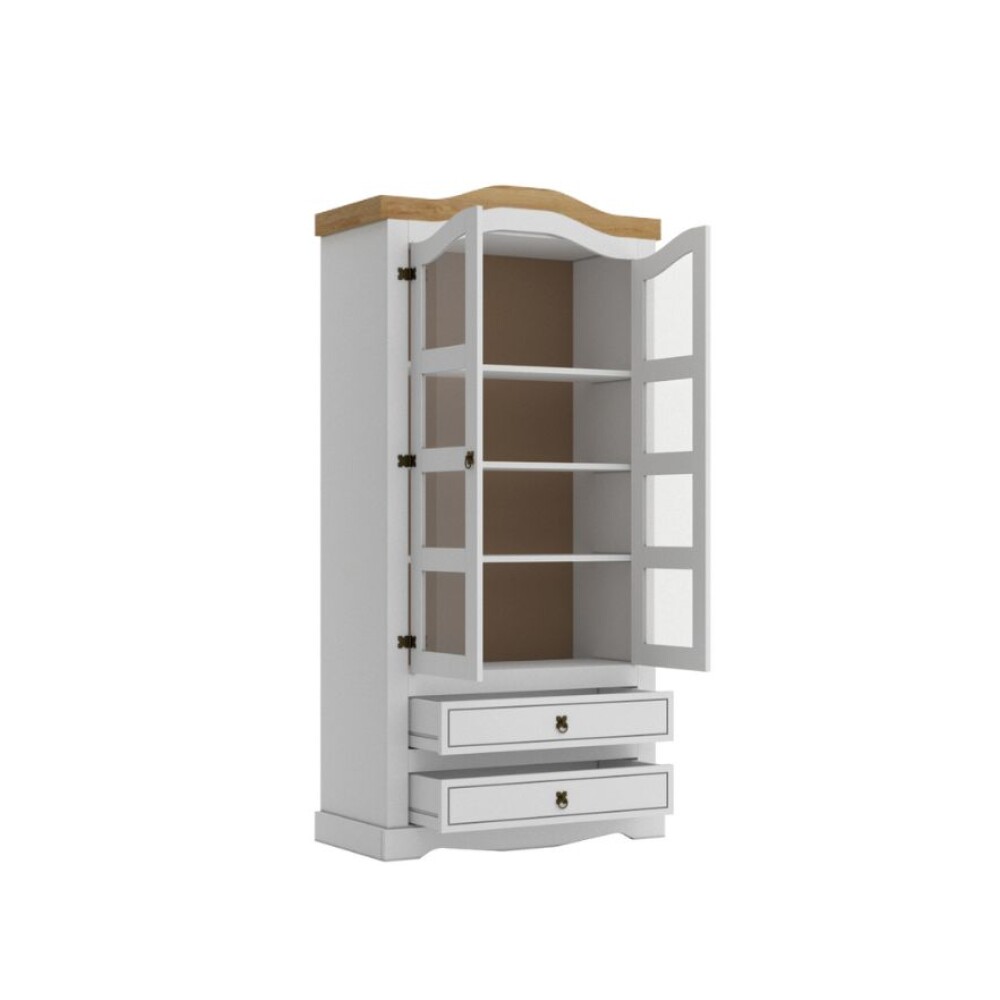 Cristalero 2 Puertas 2 Cajones Madera Maciza Linea Mexicana Cristalero 2 Puertas 2 Cajones Madera Maciza Linea Mexicana