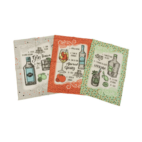 Set de 6 repasadores Dohler Tecilar diseños surtidos 45x65cm Surtido