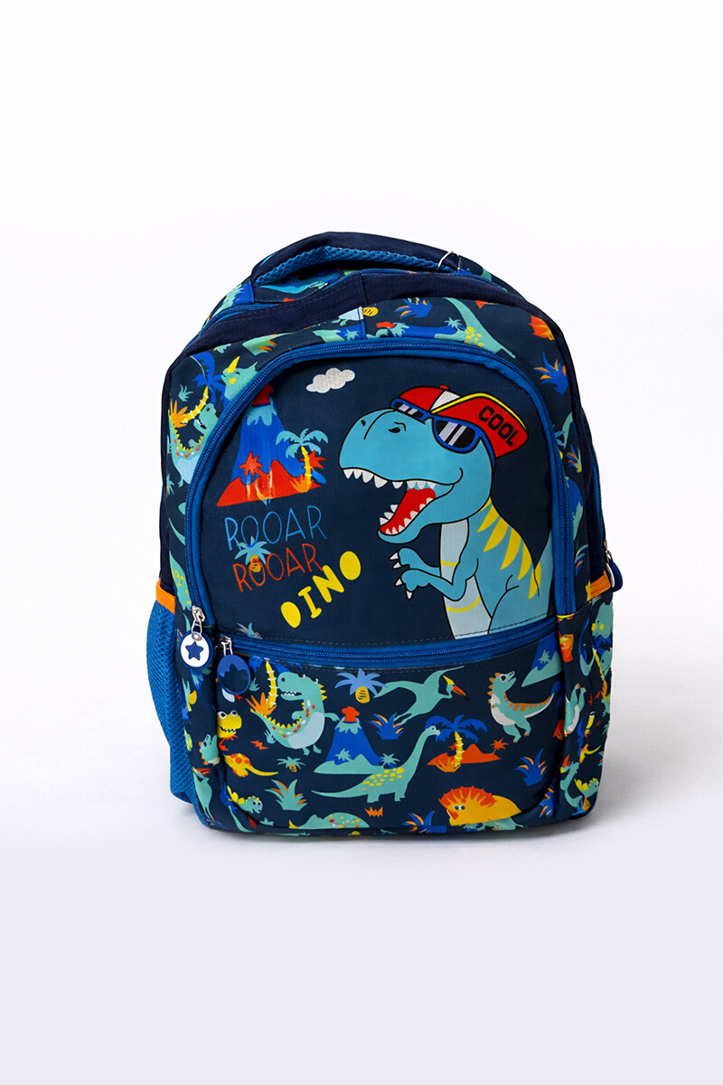 Mochila infantil con cartuchera - - Estampa de dinosaurios 
