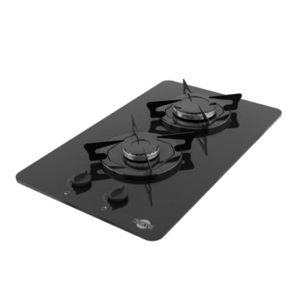 Anafe Tokyo Cook 2 Hornallas a Gas Vidrio Templado Negro 