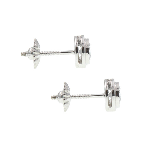 Caravanas Dot de oro blanco 18k con circonia Caravanas Dot de oro blanco 18k con circonia