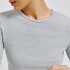 BLUSA ML FEM CINZA MESCLA