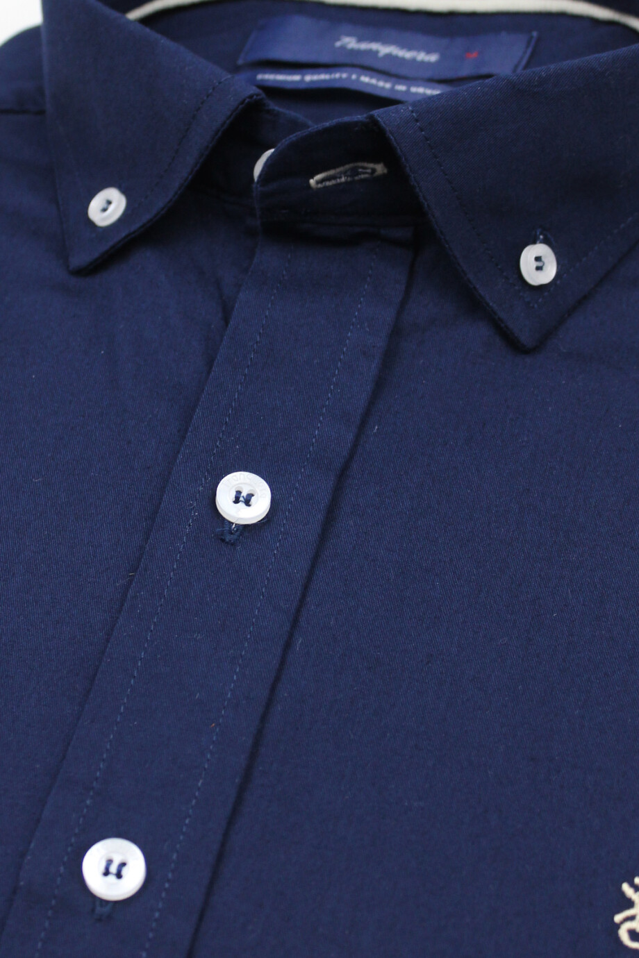 Camisa de Hombre Lisa Azul