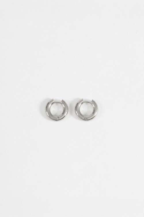 Aros acero grueso extra small plateado