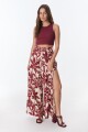 Pantalon Flor Flores Bordeaux