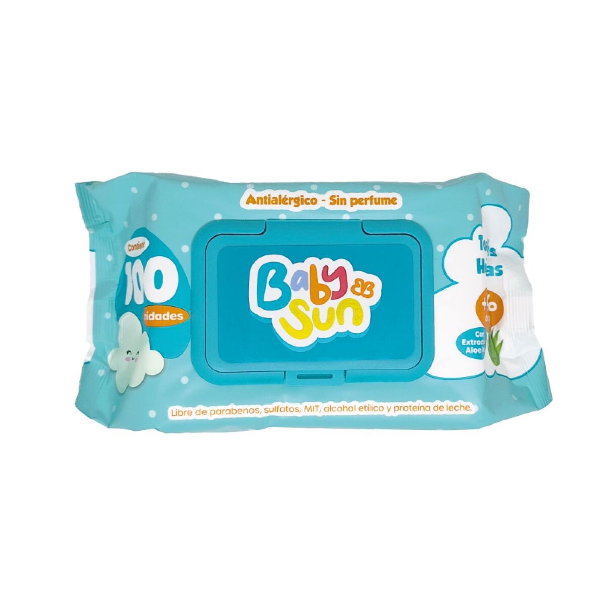 BABYSUN TOALLITA C/TAPA ANTIALER X 100UN 