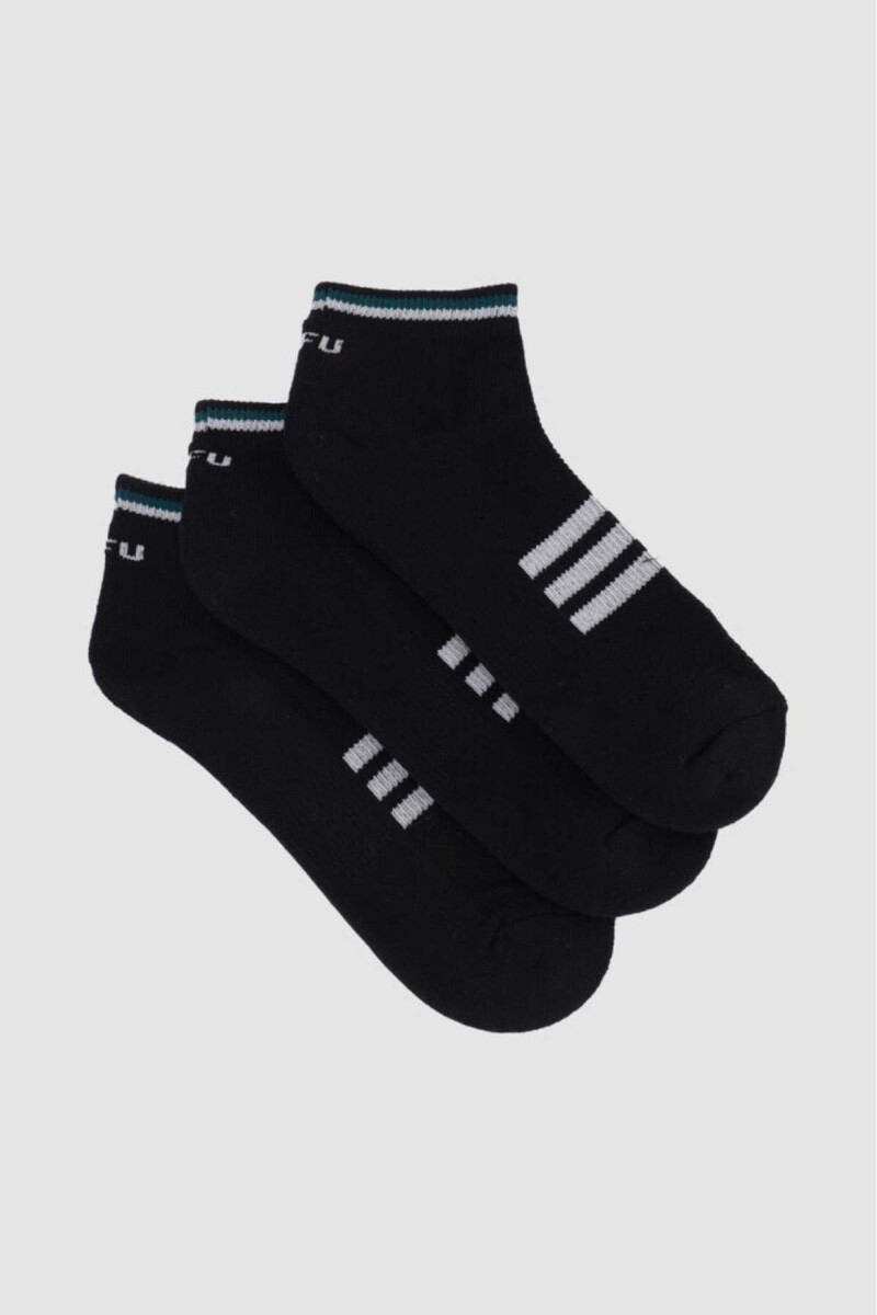 Pack x3 half terry ciclista dama mor - Negro 