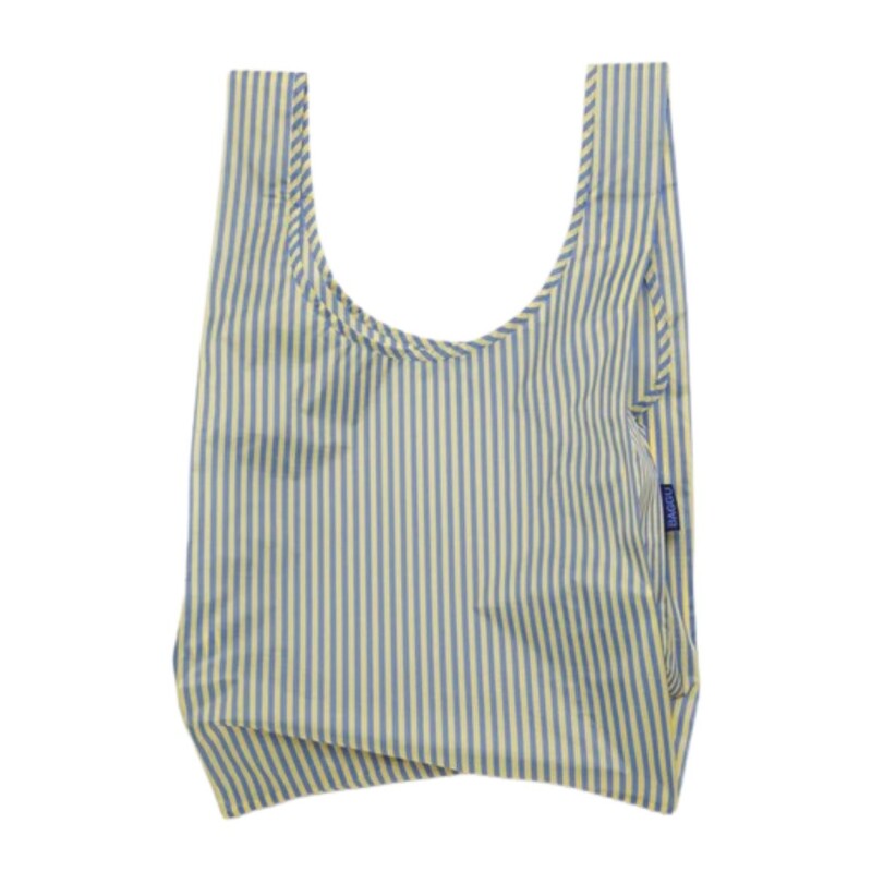 Bolsa Re-utilizable de Nylon Reciclado, Impermeable Blue Thin Stripe