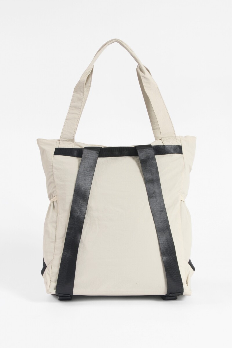 Mochila shopper de tela crudo