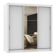 Ropero Placard 3 Puertas Corredizas 1 Espejo Monaco/blanco Blanco