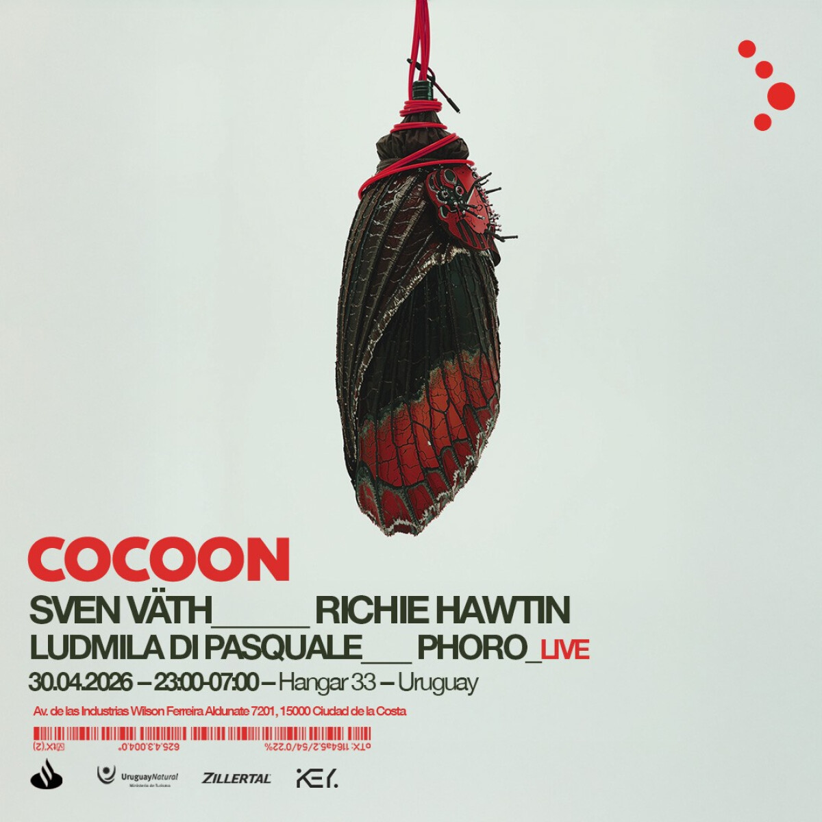 Cocoon UY w/ Sven Väth & Richie Hawtin - General Acceso hasta las 00:00 hs 