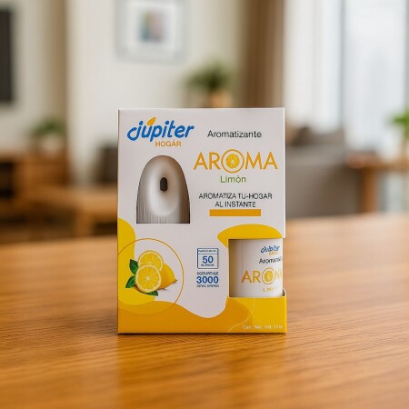 Aparato con aromatizante Jupiter Limon 300ml Aparato con aromatizante Jupiter Limon 300ml