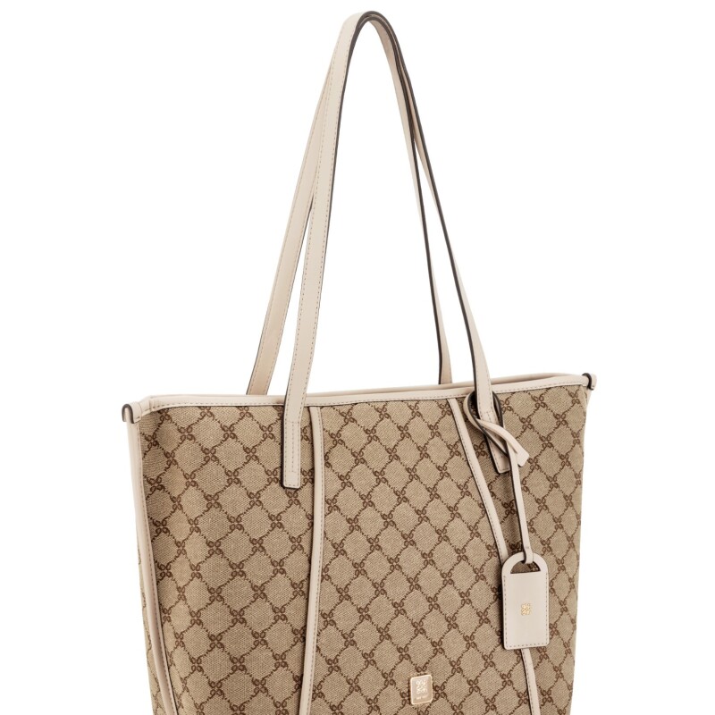 Tote Quincie 3 Compartment Mocha Logo/beige