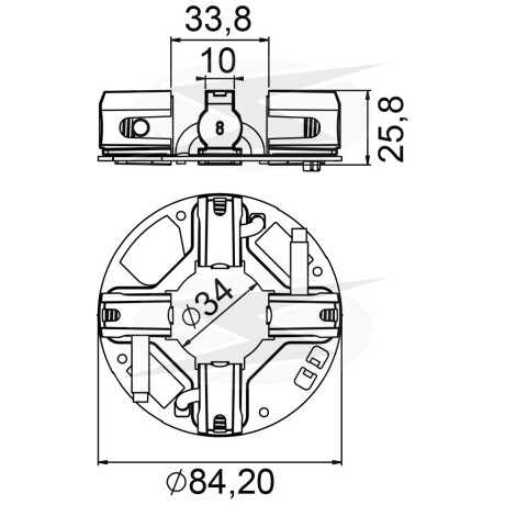 PORTA CARBONES FORD CARGO BOSCH 24V 6,1x22x17,3mm UNIFAP PORTA CARBONES FORD CARGO BOSCH 24V 6,1x22x17,3mm UNIFAP