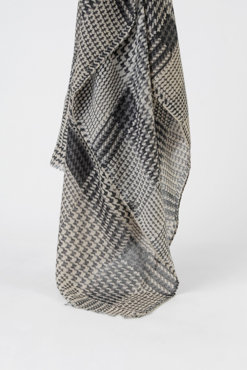 Pashmina cuadrille GRIS