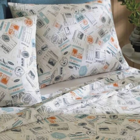 Juego de Sábanas Estampadas 1 Plaza Dohler Allegra 130 Hilos 100% Algodón Juego de Sábanas Estampadas 1 Plaza Dohler Allegra 130 Hilos 100% Algodón