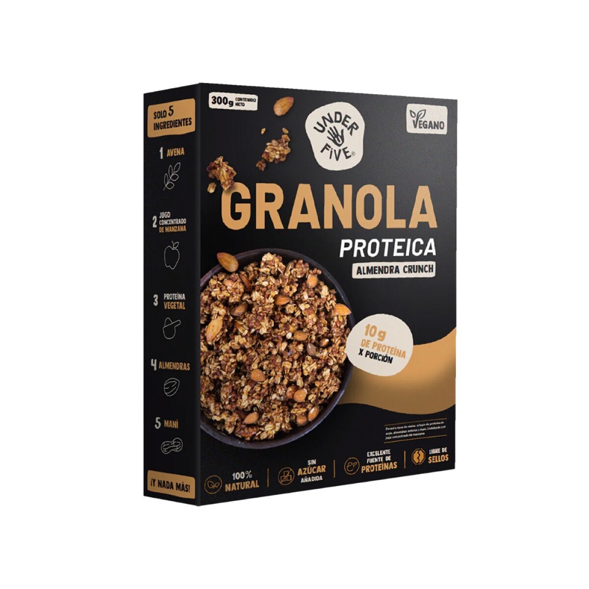 Granola Proteica Almendra Crunch 300 g Under Five 