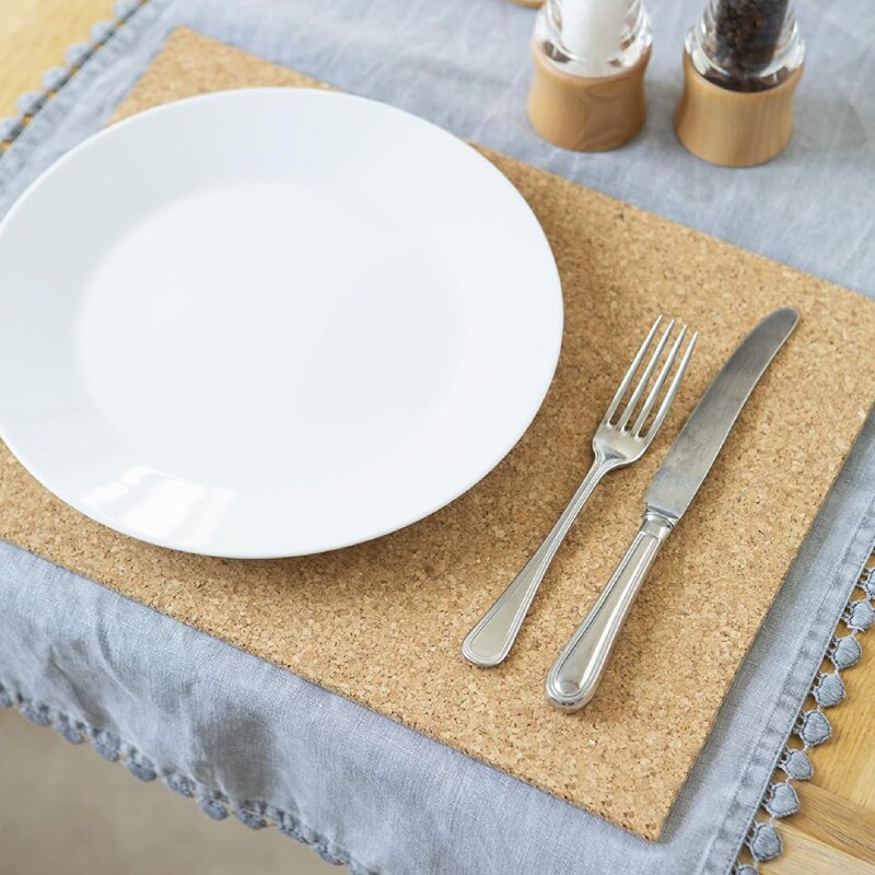 SET 4 INDIVIDUALES CORCHO 35x25CM MARRON SET 4 INDIVIDUALES CORCHO 35x25CM MARRON