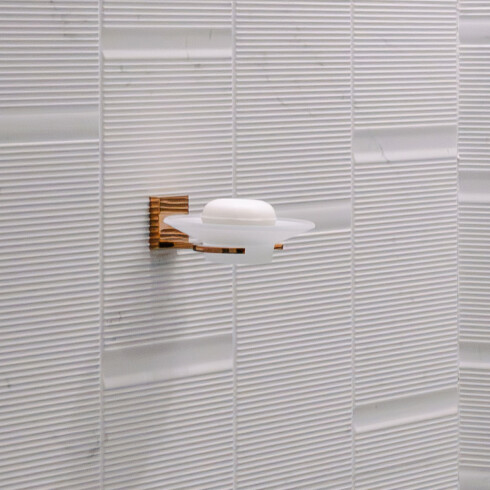 Jabonera De Aplicar Rose Golden 127 Diametro Linea Chalten 000