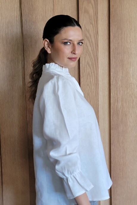 Blusa Copenhague Puro Lino Blanco