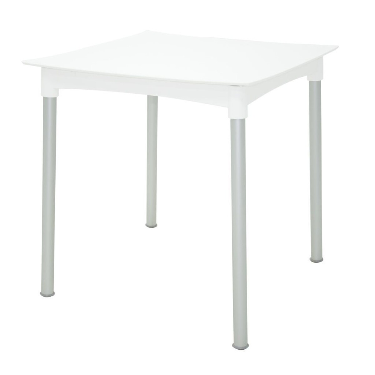 MESA DIANA MONTABLE BLANCO 70X70XH72CM PATAS ALUMINIO 