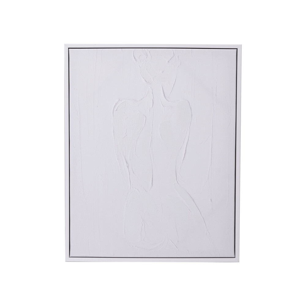 CUADRO MADERA BLANCO SILHOUETTE II 40X50