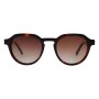 Lentes De Sol De Acetato Redondo Ivete Sangalo Gradiente Marón/Tortuga