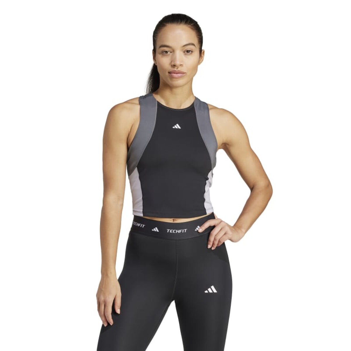 Top Adidas Techfit Colorblock Training - Negro 
