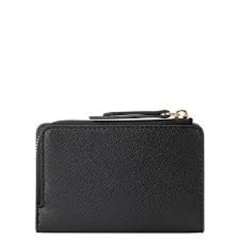 Small Leather Goods Mary Zip Around Card Case Cement Black