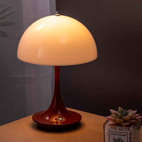 Lámpara de mesa retro inalámbrica roja Lámpara de mesa retro inalámbrica roja