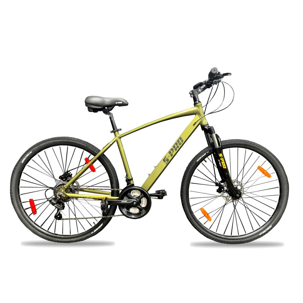 Bicicleta Urbana S-PRO Discovery Rodado 700c con 21 Velocidades - VERDE METALIZADO 