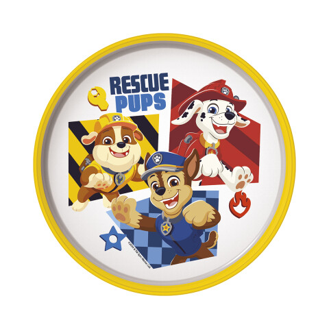 Plato Plástico Paw Patrol para Microondas AMARILLO