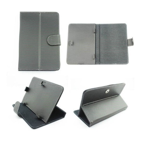 Estuche Funda Protector Soporte Tablet 10.1 10 9 Simil Cuer Color Variante NEGRO