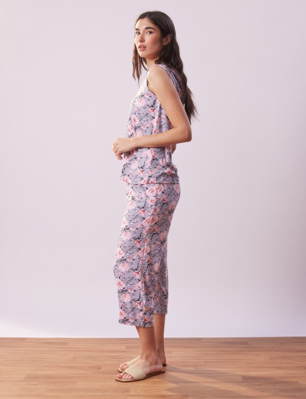 Pijama C/capri GRIS/MULTI
