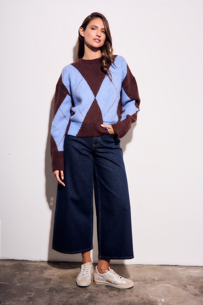 Sweater Rombos Azul