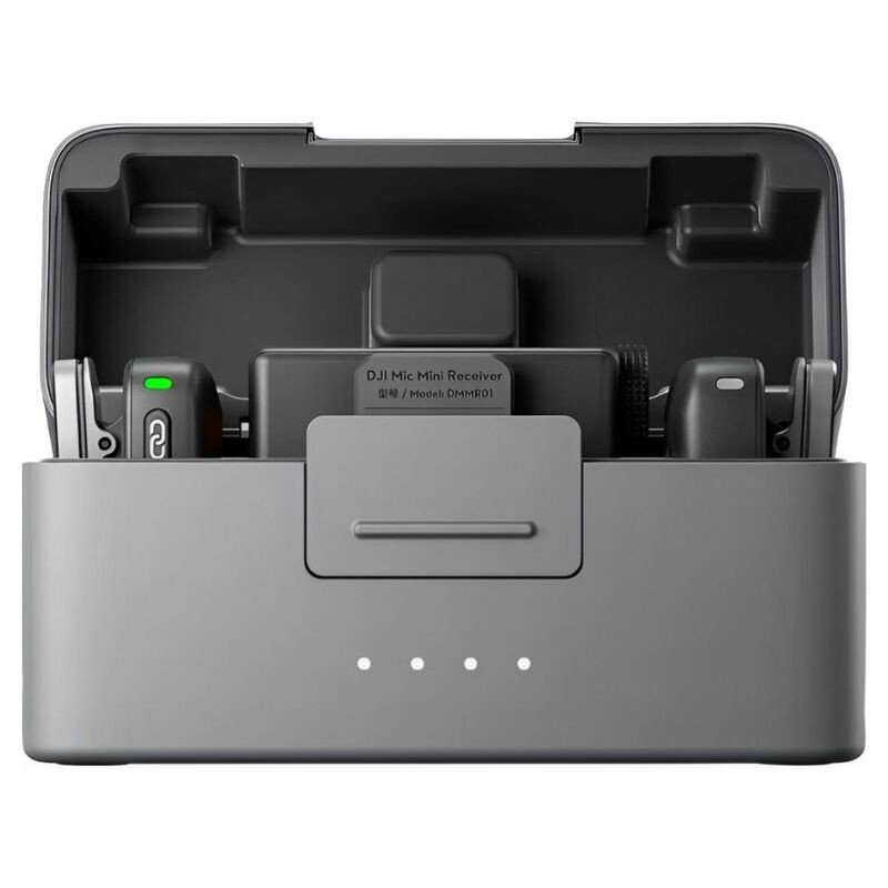 Microfono DJI Mic Mini (2Tx 1Rx) chargin case Microfono DJI Mic Mini (2Tx 1Rx) chargin case