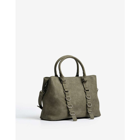 Cartera City Chocolate Arandelas Verde Oliva