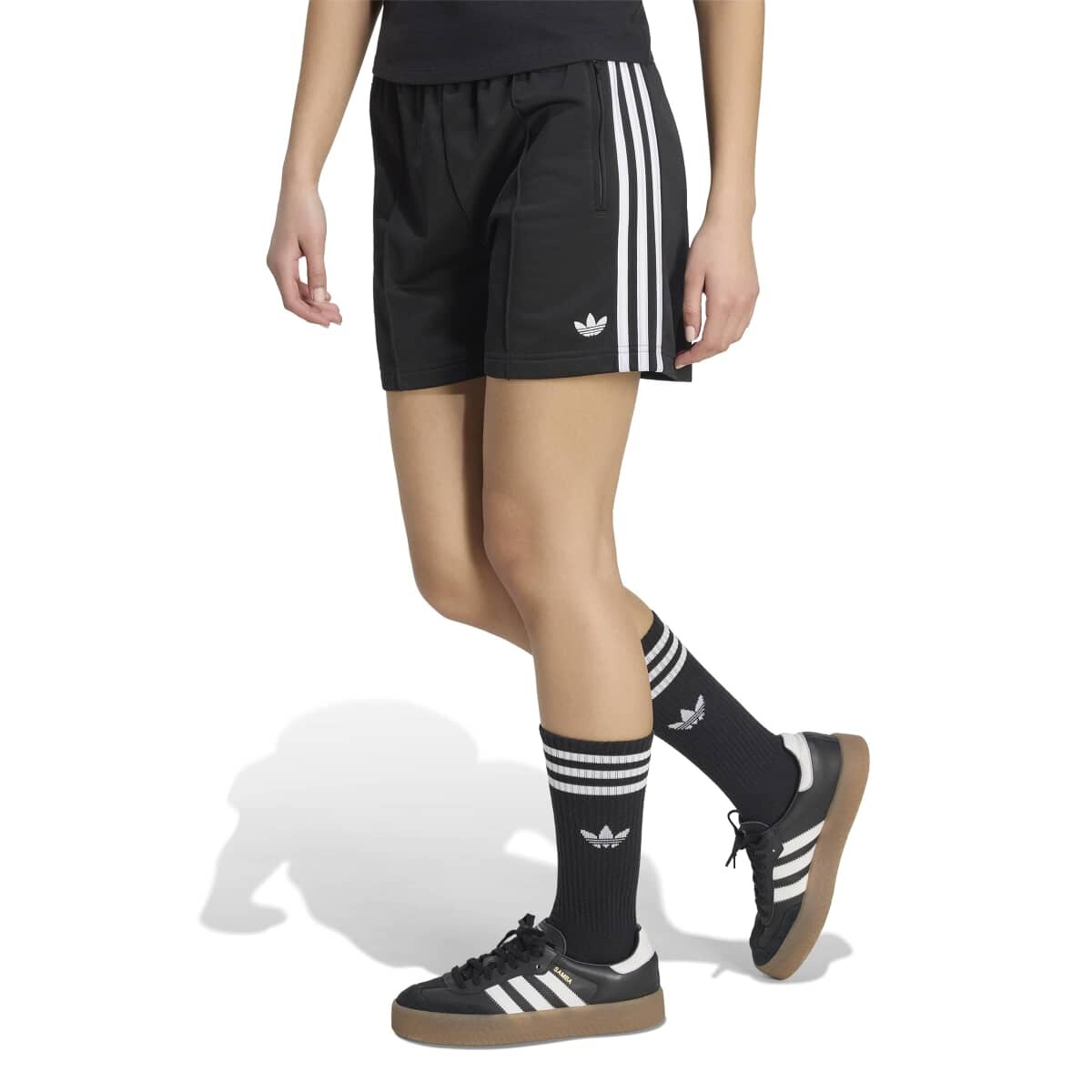 SHORT ADIDAS W 3S WV PT MUJER KD5569 - Negro-blanco 