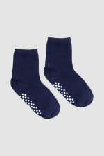 Medias lisas con antideslizante Azul