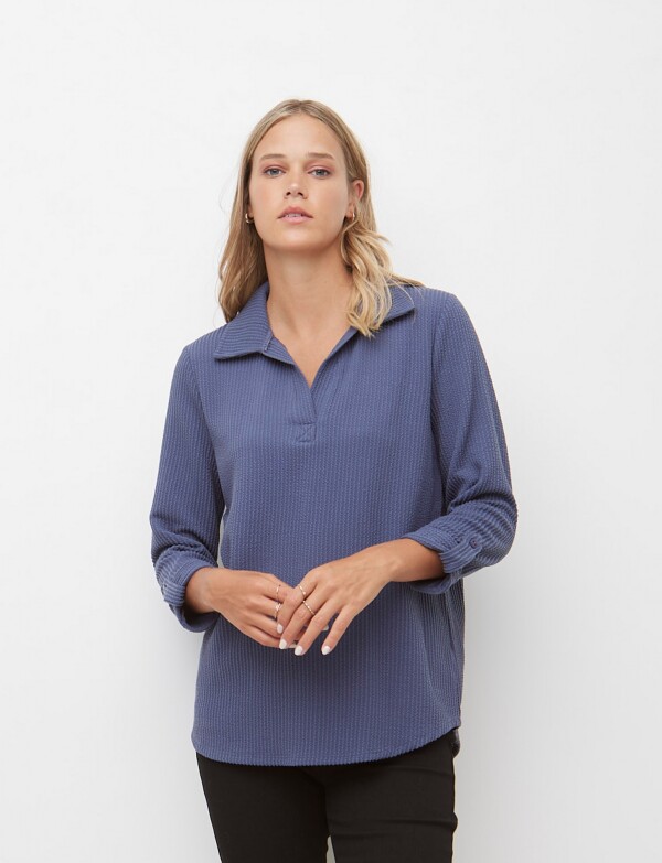 Remera Trenza AZUL