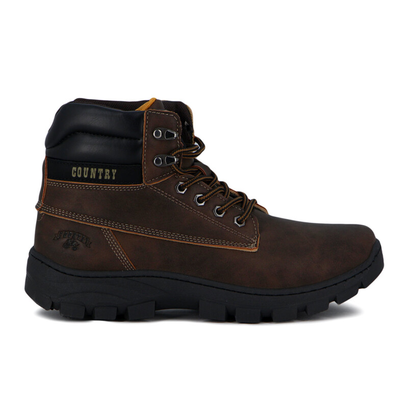 Country Bota Patagonia De Hombre Acordonada - Marron Marron